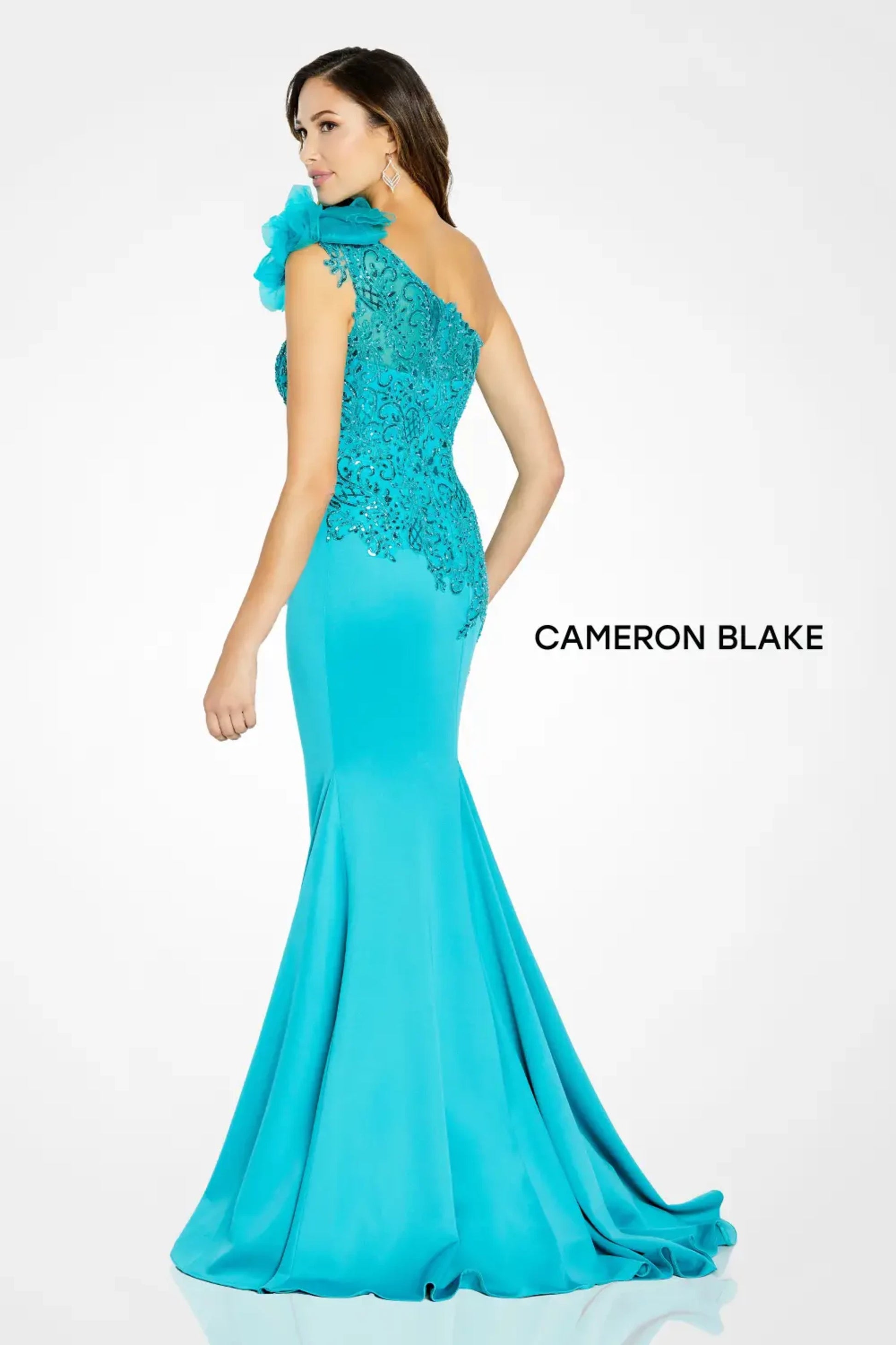 Cameron Blake CB132 Formal Long Beaded Sequin Evening Dress