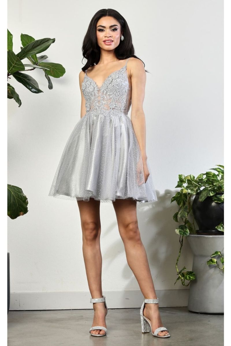 Illusion Mini/Short Tulle Cocktail A-Line May Queen 2025