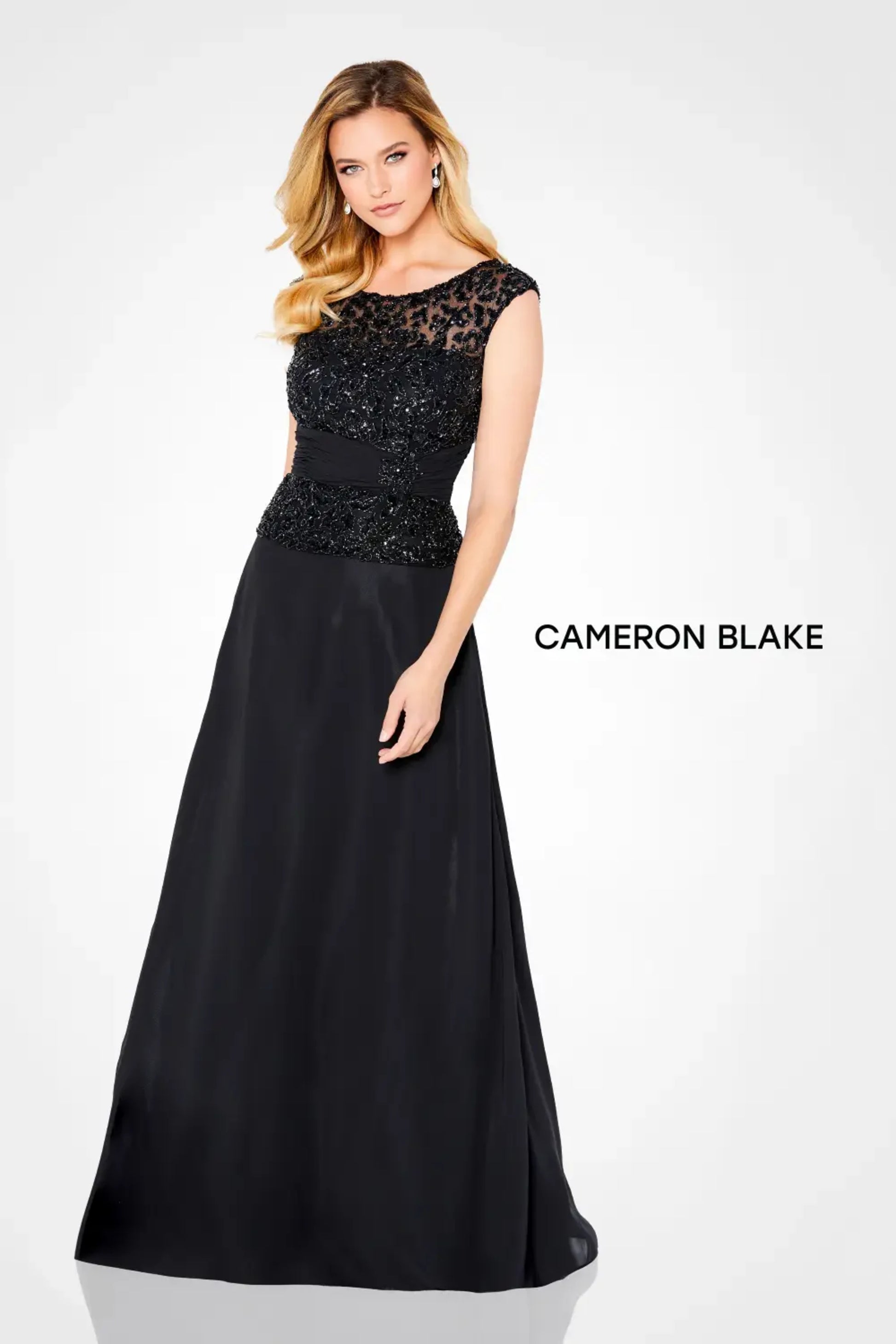 Cameron Blake 114657 Long Mother of the Bride Beaded Formal Dress