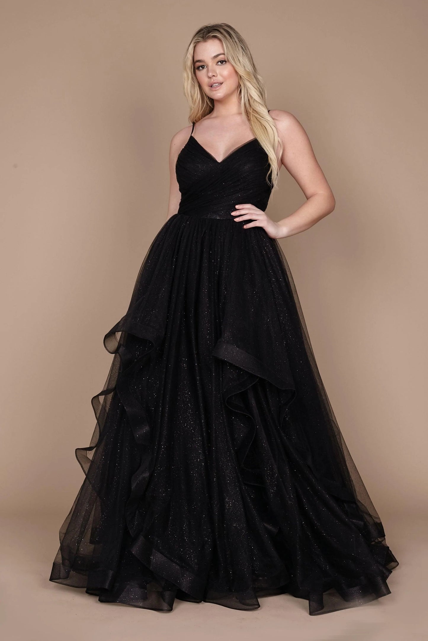 Prom Dresses Sparkling Long Formal Ball Gown Black