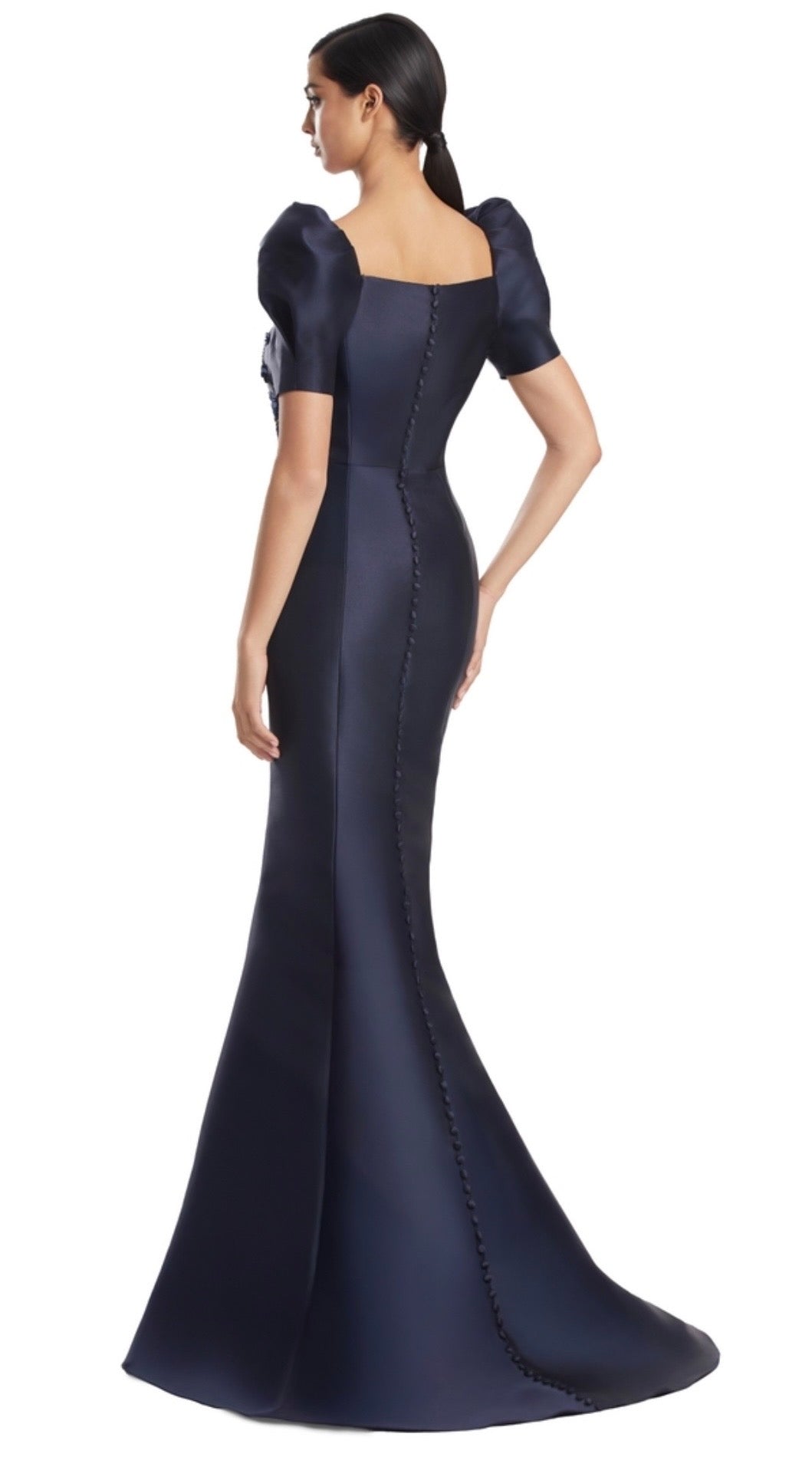 Sweetheart Floor-Length Satin Evening Gown by Alexander by Daymor 3227S26 in Navy