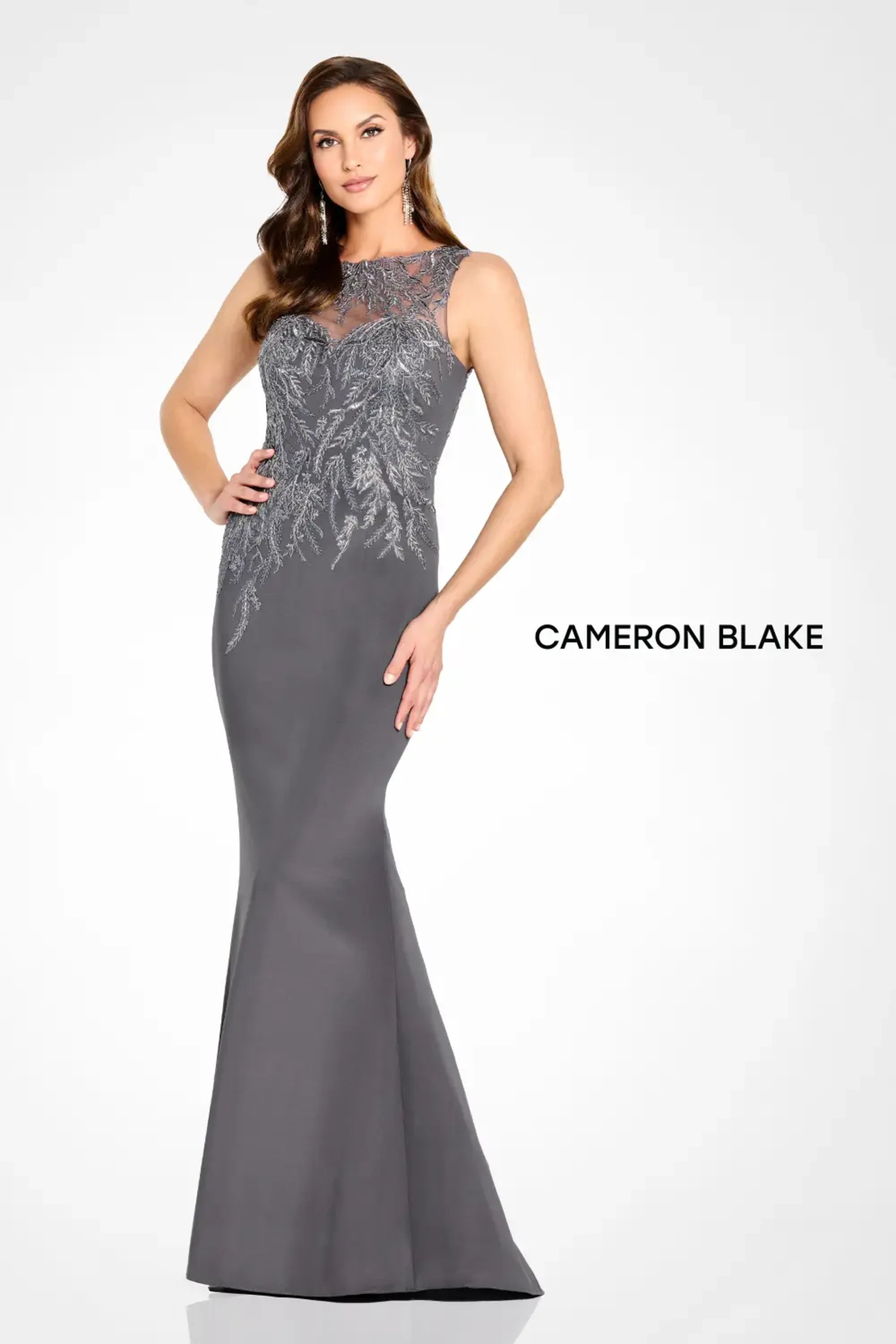 Formal Dresses Long Formal Floral Mermaid Evening Dress Charcoal