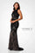 Formal Dresses Fitted Long Beaded Lace Formal Evening Dress Black/Nude