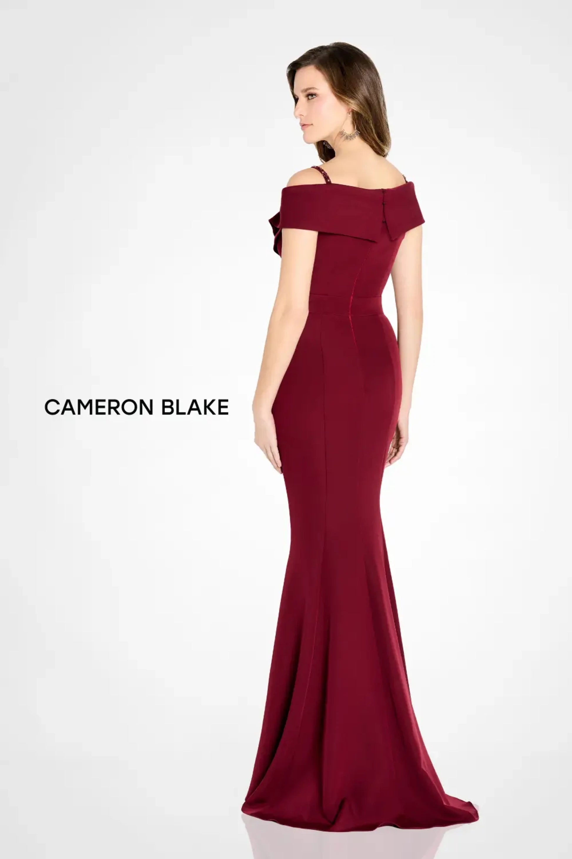 Cameron Blake CB762 Beaded Long A Line Formal Evening Sequin Dress