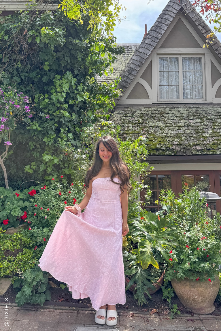 Cocktail Dresses A Line Cocktail Tea Length Dress Flying Tomato FD1450 Light Pink