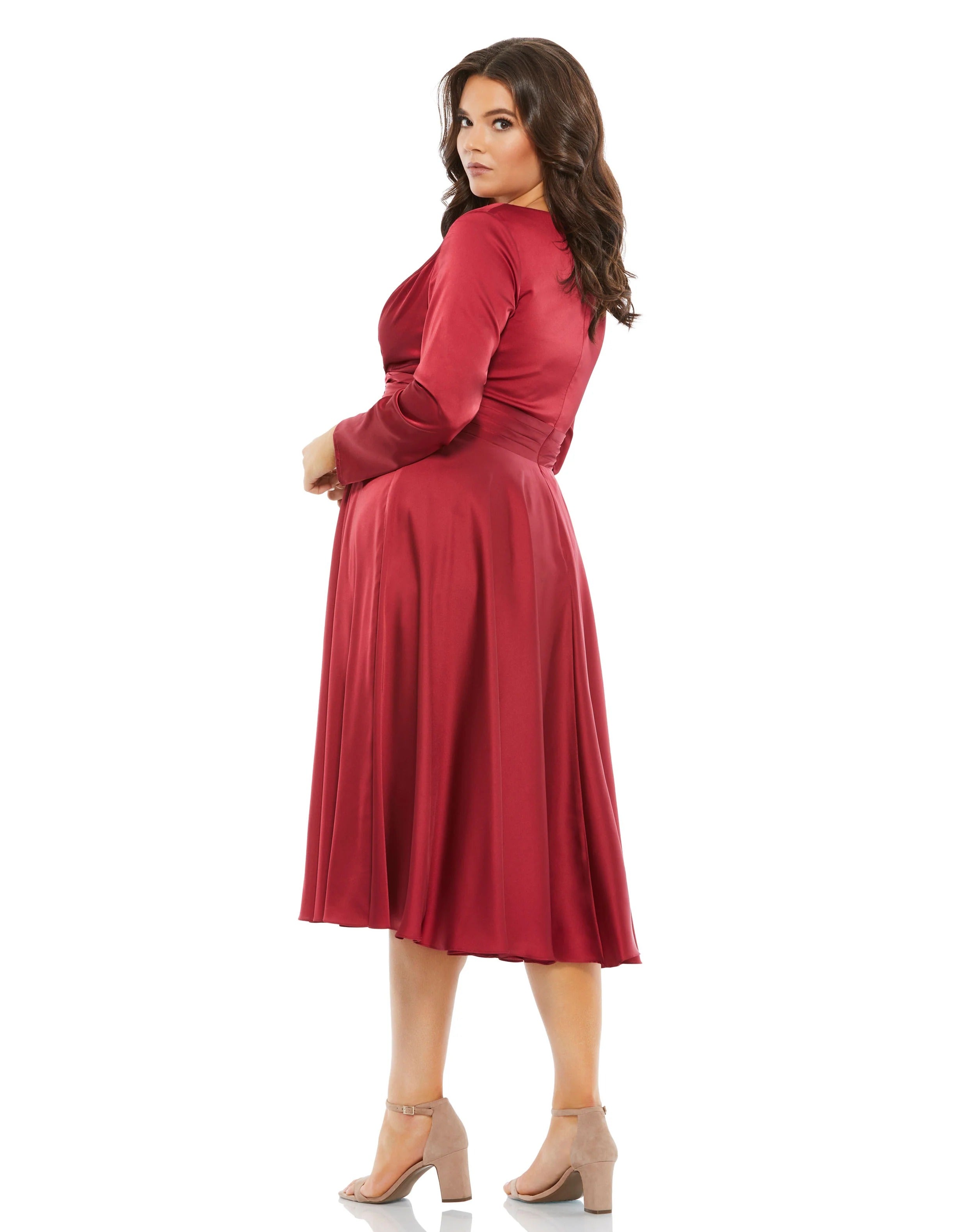 Fabulouss Long Sleeve Formal Midi Length Dress Long Sleeves & Midi Length Mac Duggal 67907