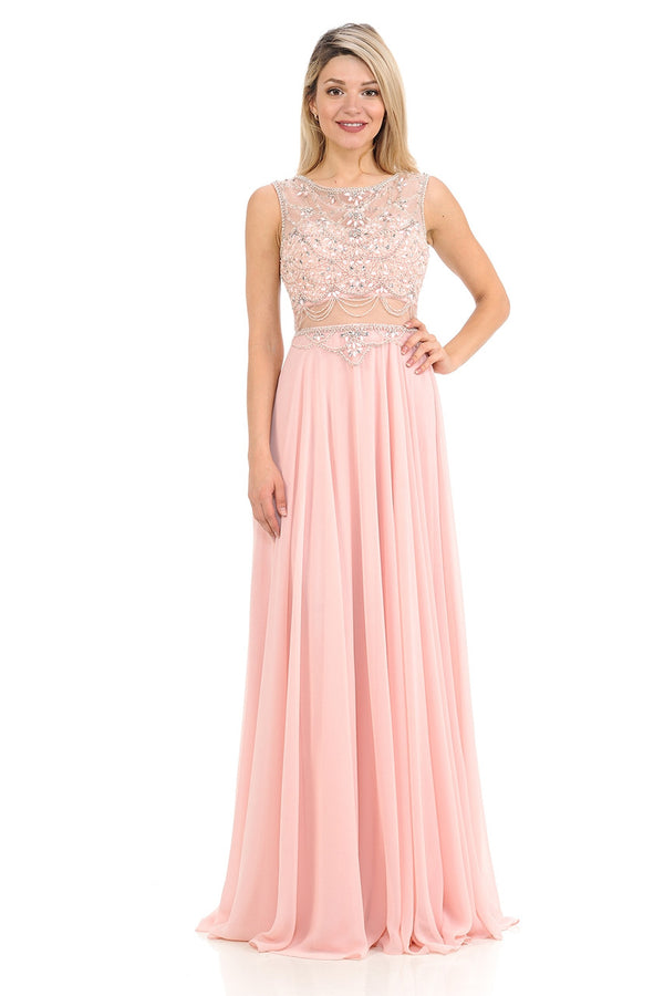Long Formal Beaded Evening Dress Lenovia 8121