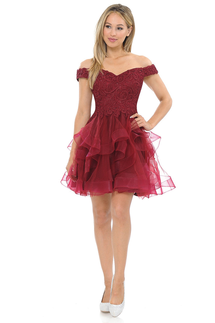 Cocktail Dresses Mini Homecoming Short Beaded Cocktail Dress Lenovia 8130 Burgundy