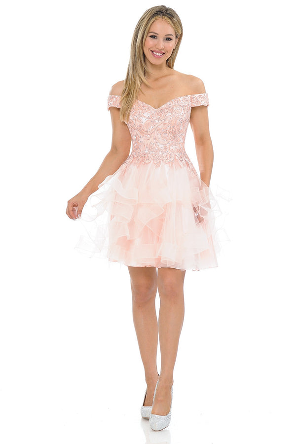 Mini Homecoming Short Beaded Cocktail Dress Lenovia 8130