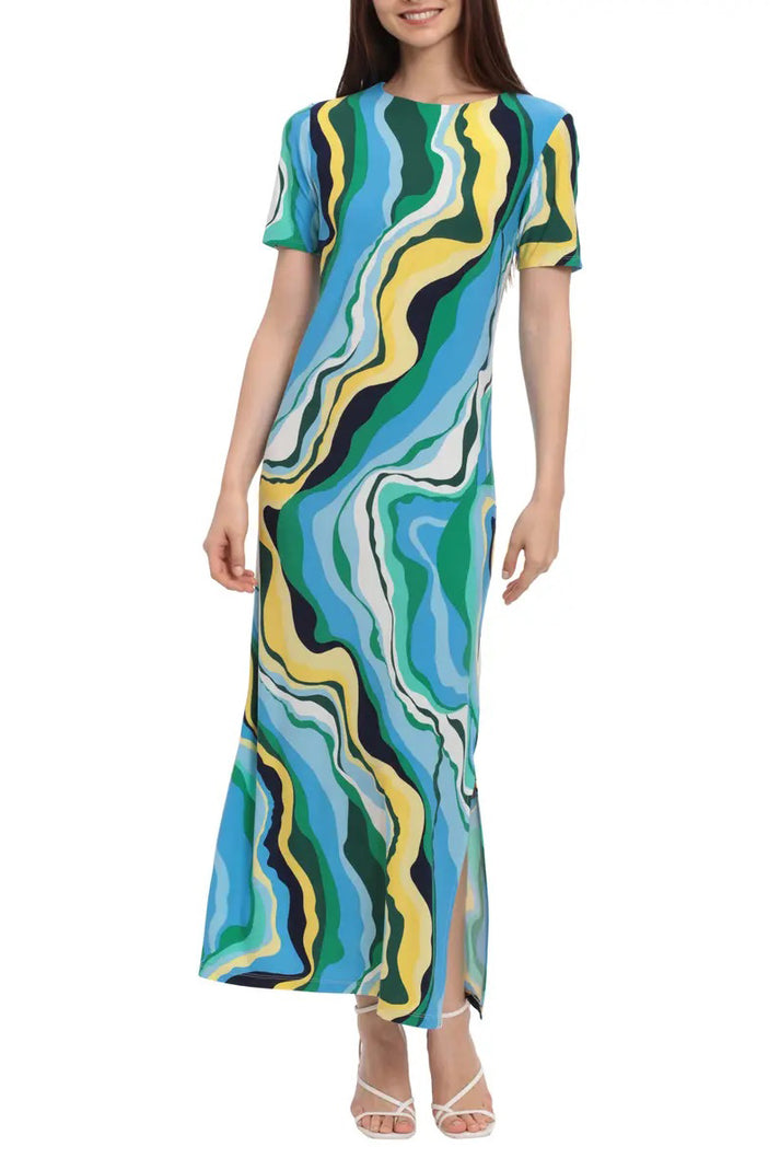 Donna Morgan DT037M Long Formal Printed Dress