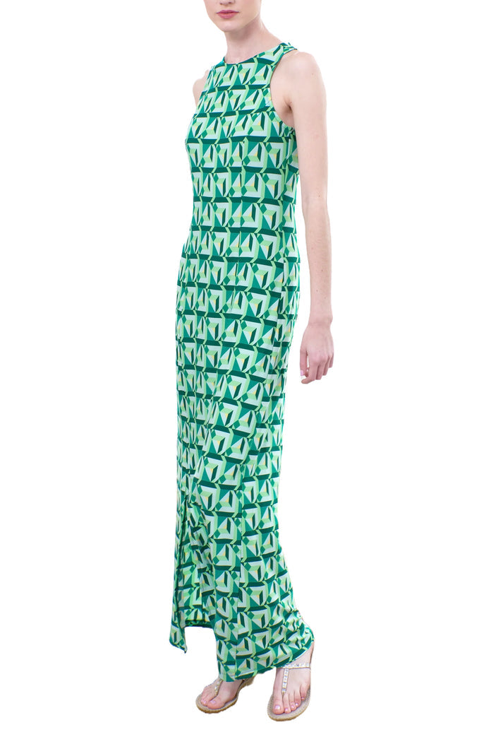 Donna Morgan DT040M Fitted Slit Long Formal Maxi Dress