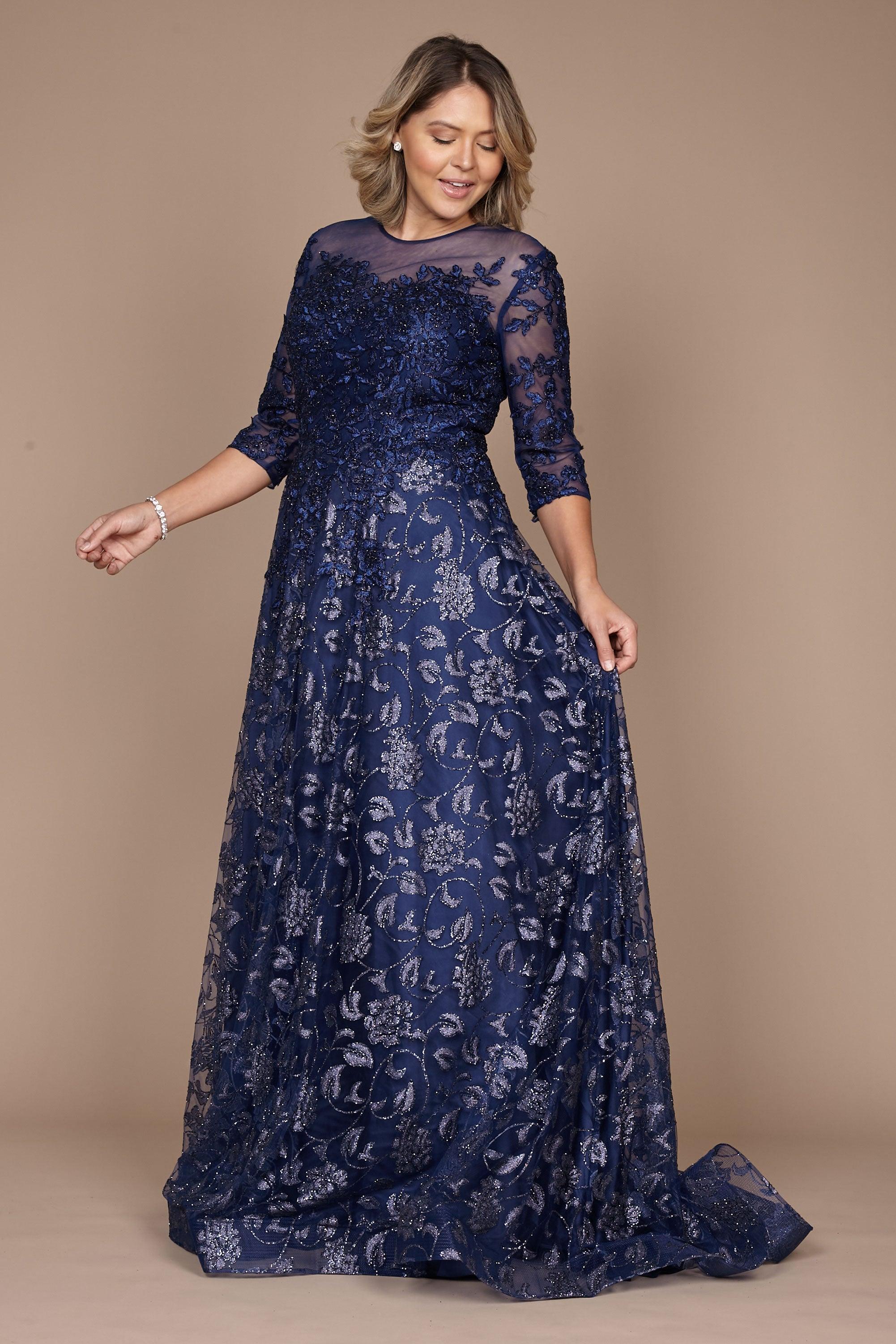 Black Long Formal Lace Evening Dress