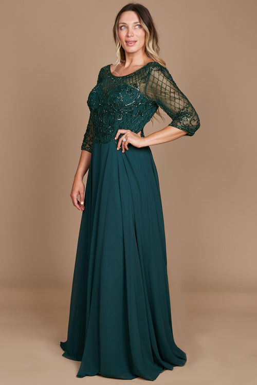 Hunter green mother of the bride dress shop