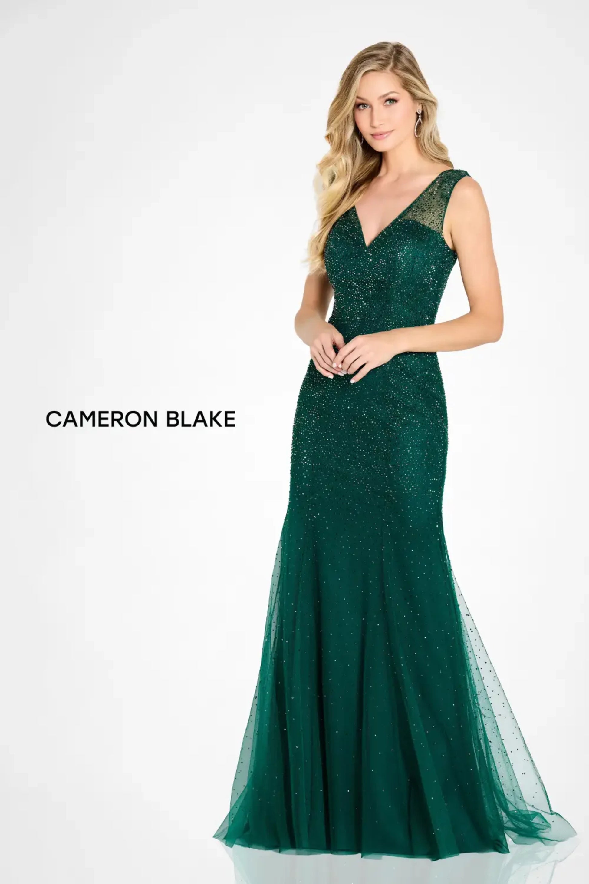 Cameron Blake CB754 Glitter Long Formal Mother of the Bride Dress