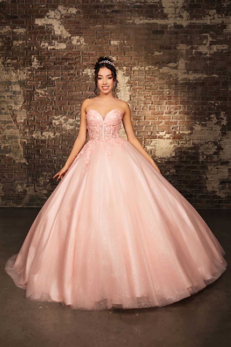 Sweetheart Floor-Length Tulle Quinceañera Ball Gown May Queen LK243