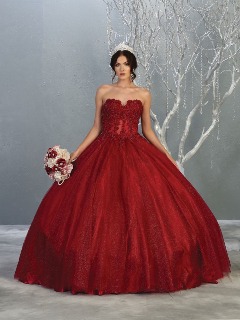 Sweetheart Floor-Length Tulle Quinceañera Ball Gown May Queen LK141
