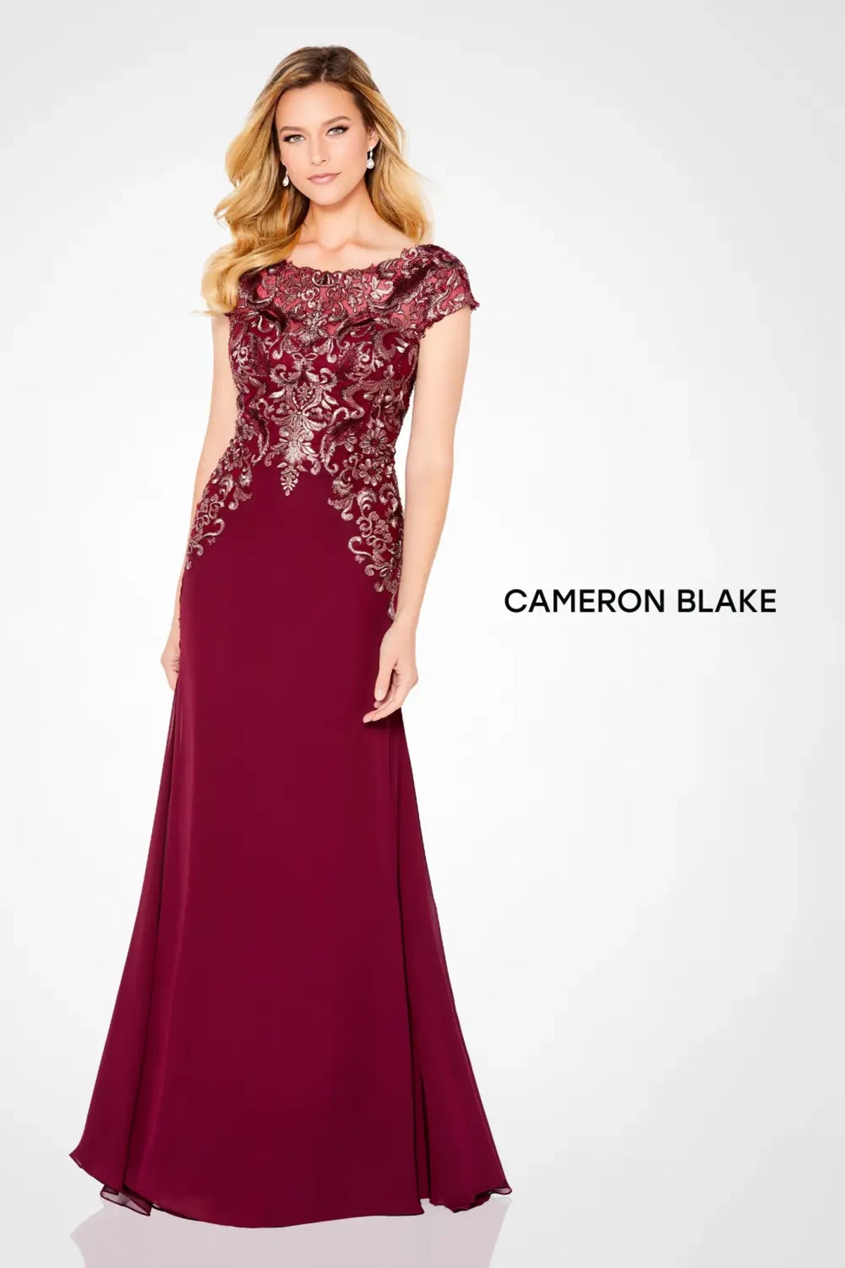 Mother of the Bride Dresses Long Mother of the Bride A Line Lace Formal Dress Wine/Gold