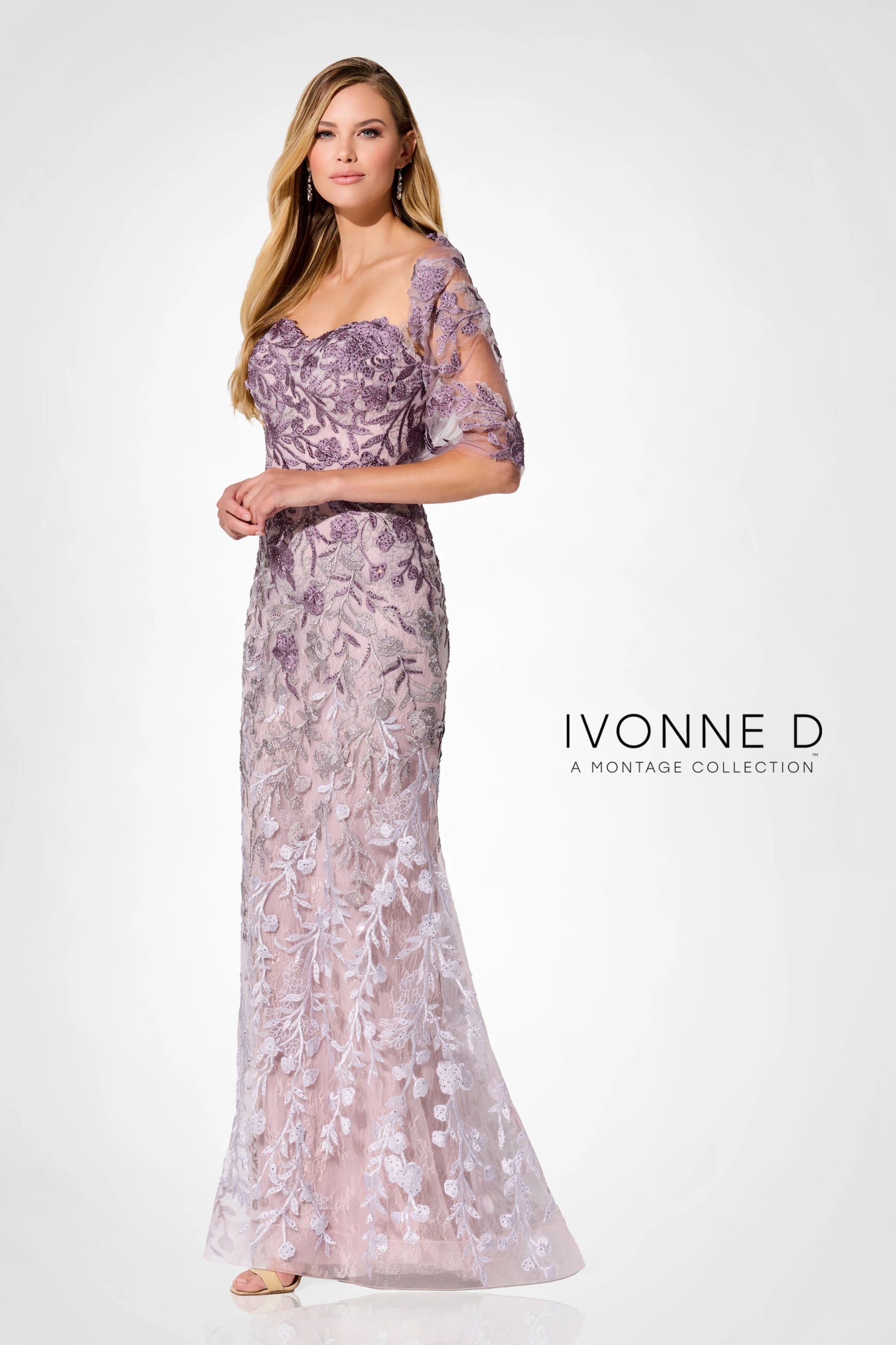 Ivonne D ID316 Mermaid Lace Long Formal Evening Dress