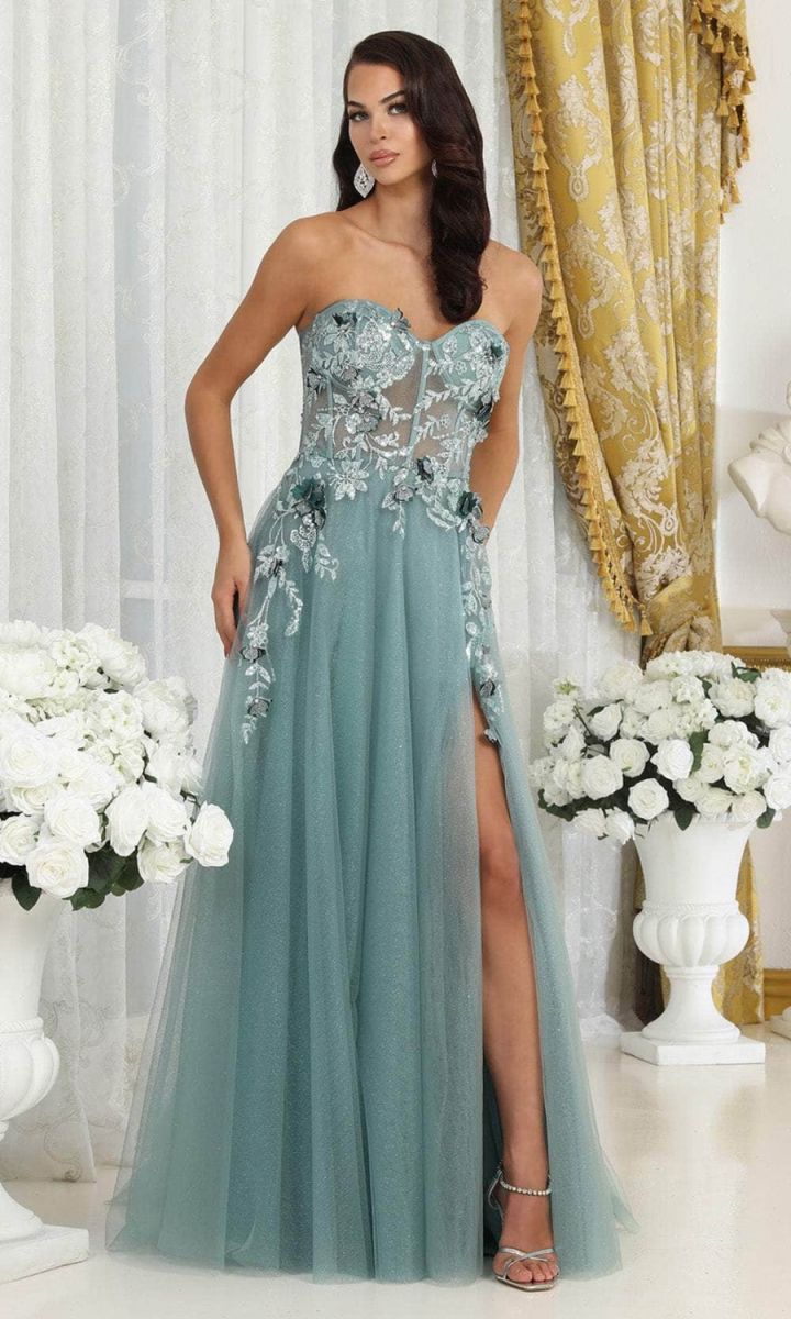 Sweetheart Floor-Length Tulle Prom A-Line May Queen 2059