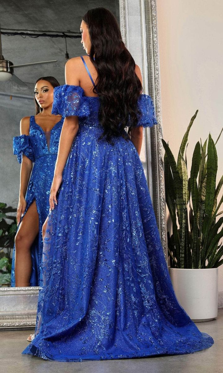 V-Neck Floor-Length Tulle Prom A-Line May Queen 2038
