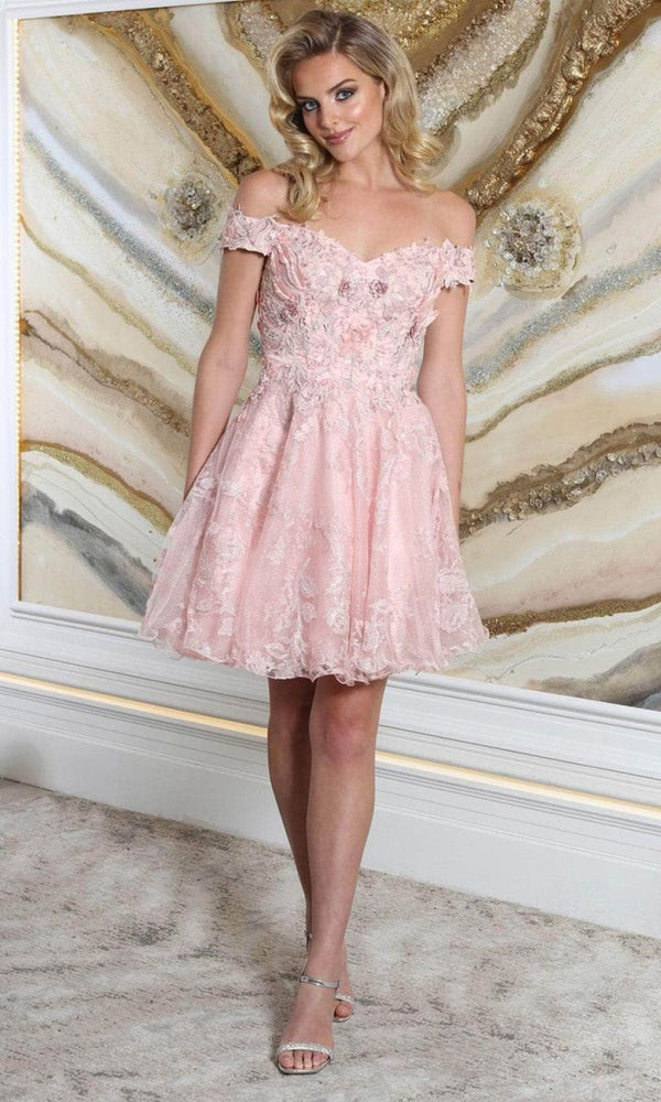 Off-the-Shoulder Mini Short Tulle Cocktail A-Line May Queen MQ2042