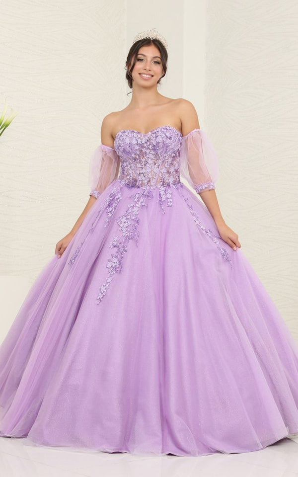 Sweetheart Floor-Length Tulle Prom Ball Gown May Queen LK237