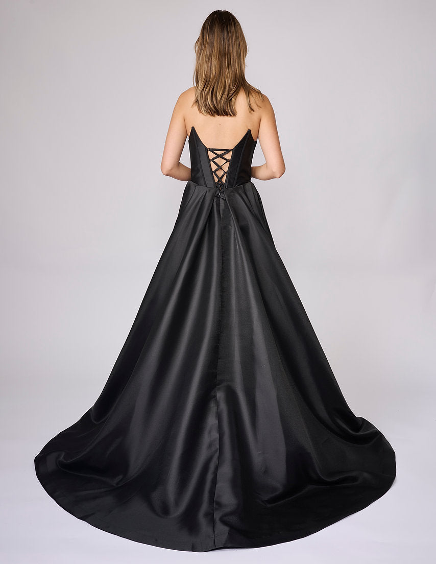 Prom Dresses Long Prom Formal A Line Corset Dress Nina Canacci 6717 Black