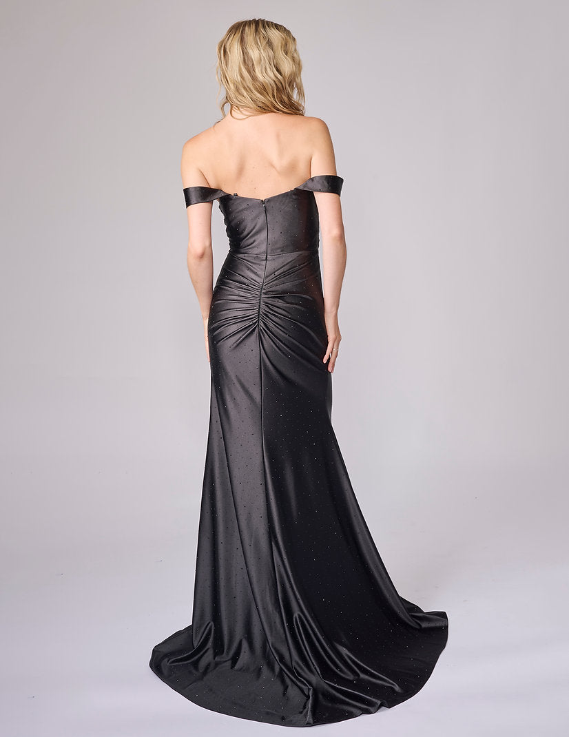 Prom Dresses Long Formal Slit Prom Dress Nina Canacci 4456 Black