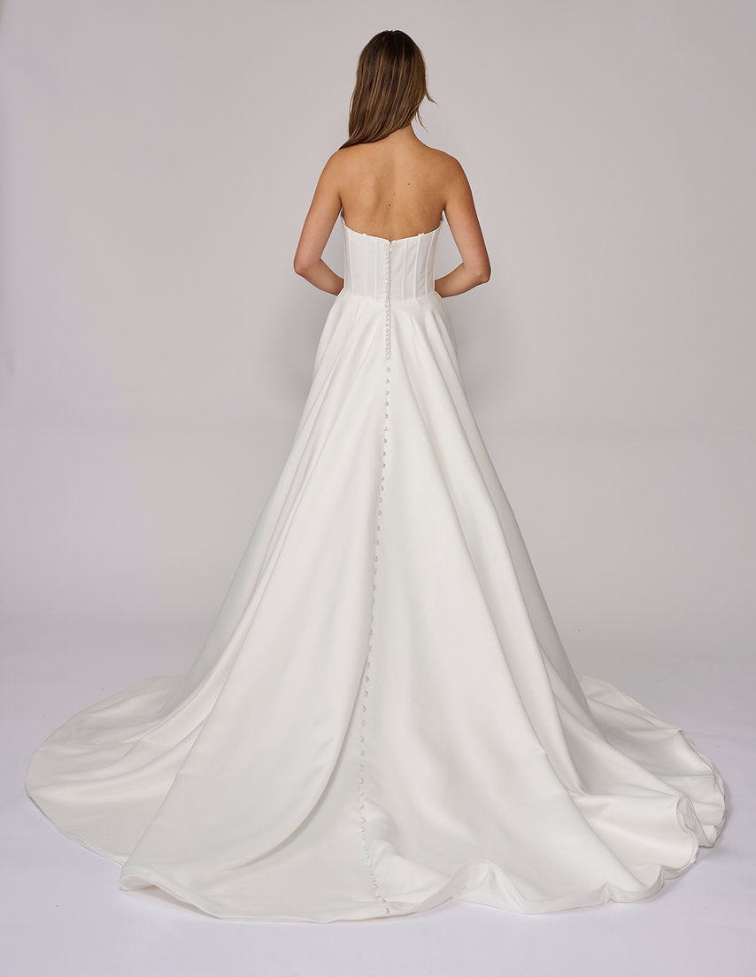 Wedding Dresses Long A Line Corset Wedding Dress Nina Canacci 6727 Ivory