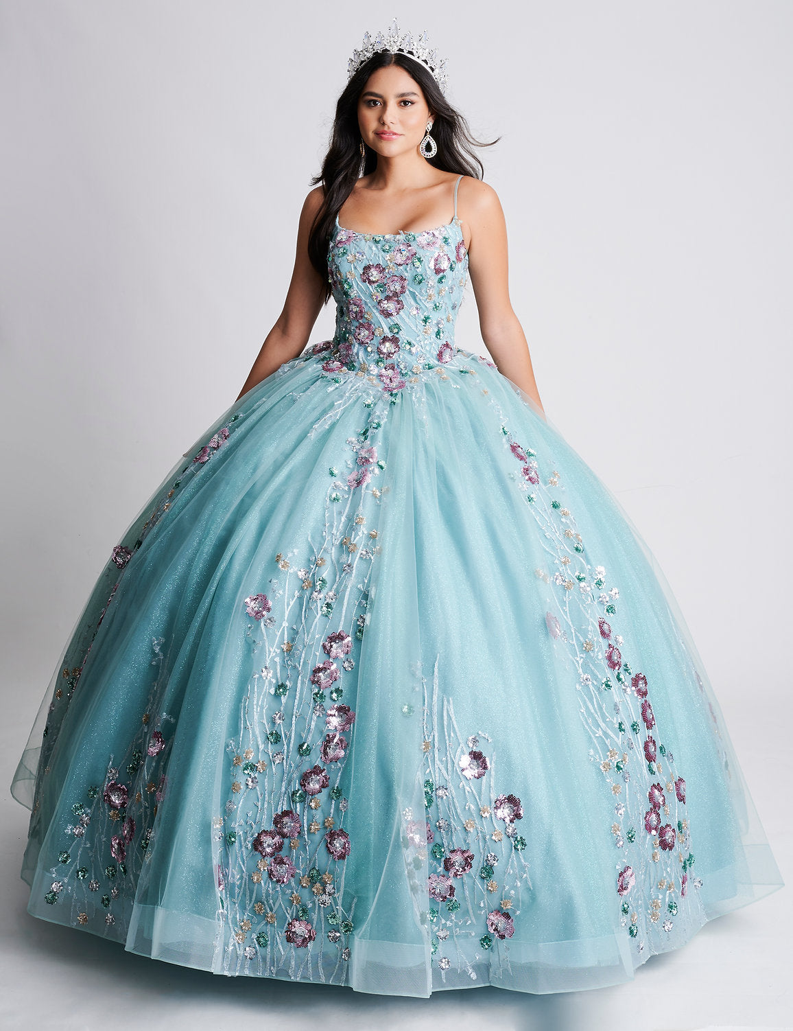 Nina Canacci Q105 Ball Gown Long Sweet 16 Floral Quinceanera Dress