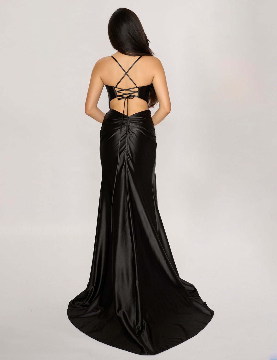 Nina Canacci 4435 Pleated Long Formal Prom Dress