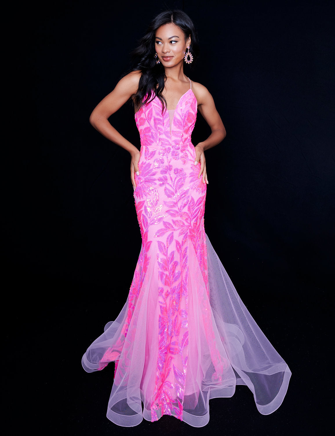 Nina Canacci 8236 Formal Long Prom Mermaid Sequin Dress
