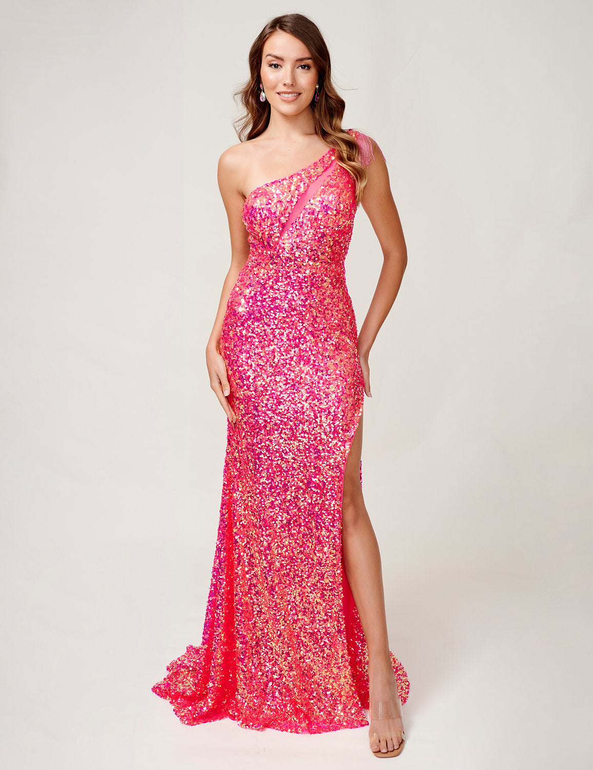 Nina Canacci 4405 Fitted Formal Prom Long Sequin Dress