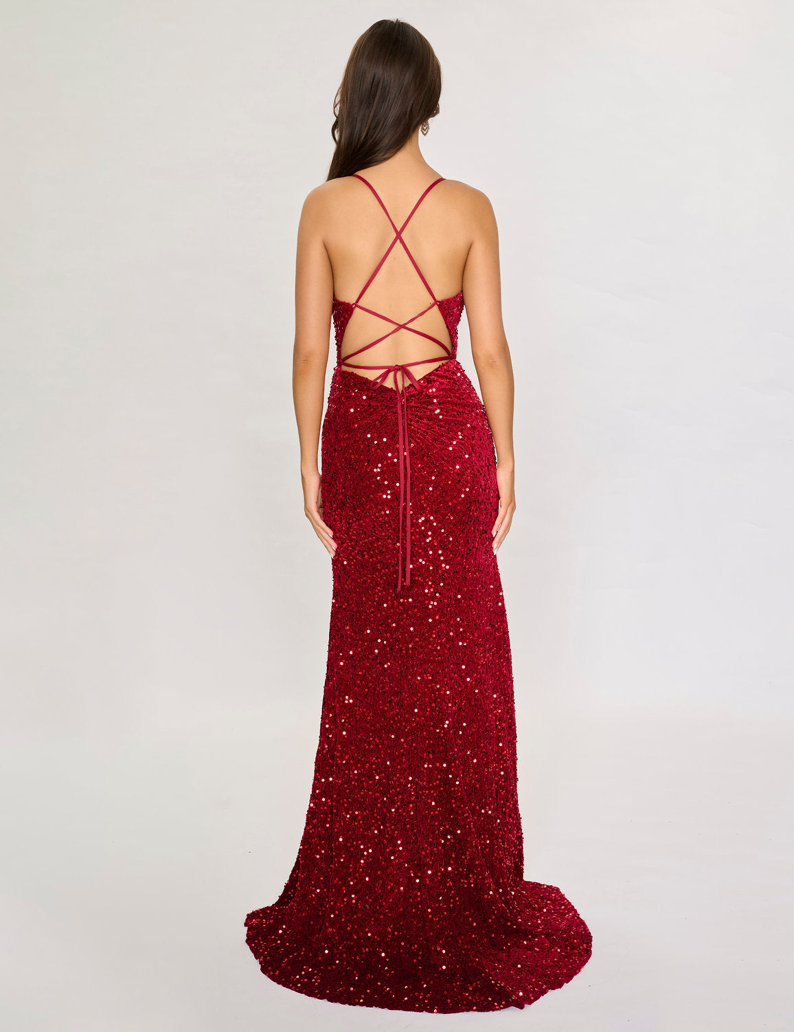 Nina Canacci 5302 Long Fitted Formal Sequin Prom Dress