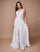Wedding  Dresses Long Slit Bridal Gown Simple Wedding Dress Ivory/Nude