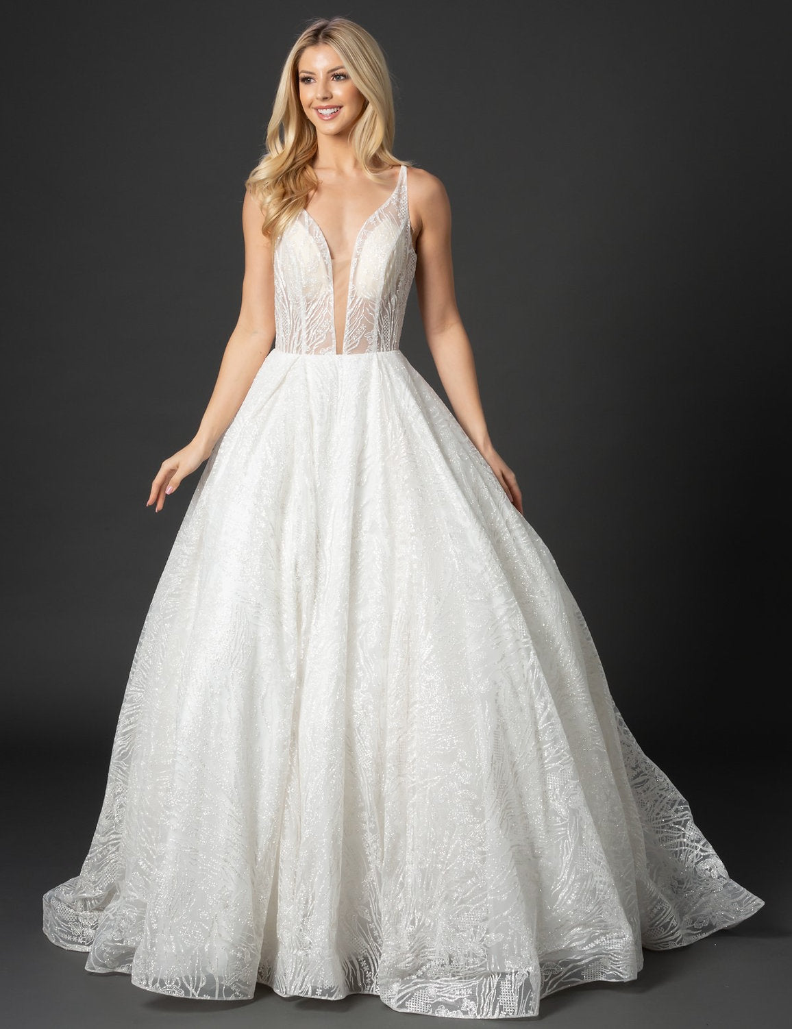 Nina Canacci 8202 Long Bridal Gown Simple Wedding Dress