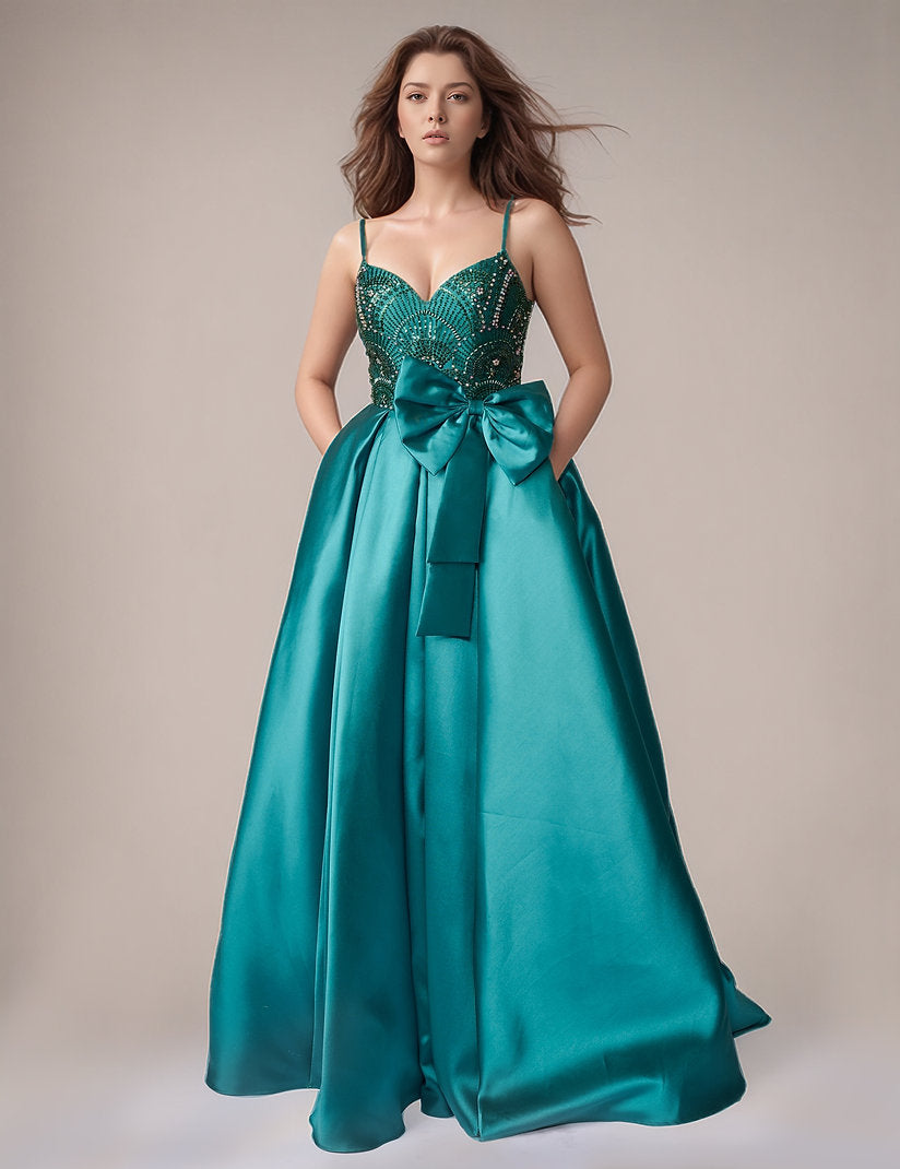 Prom Dresses Ball Gown Long Formal Corset Evening Prom Dress Nina Canacci 3278 Emerald