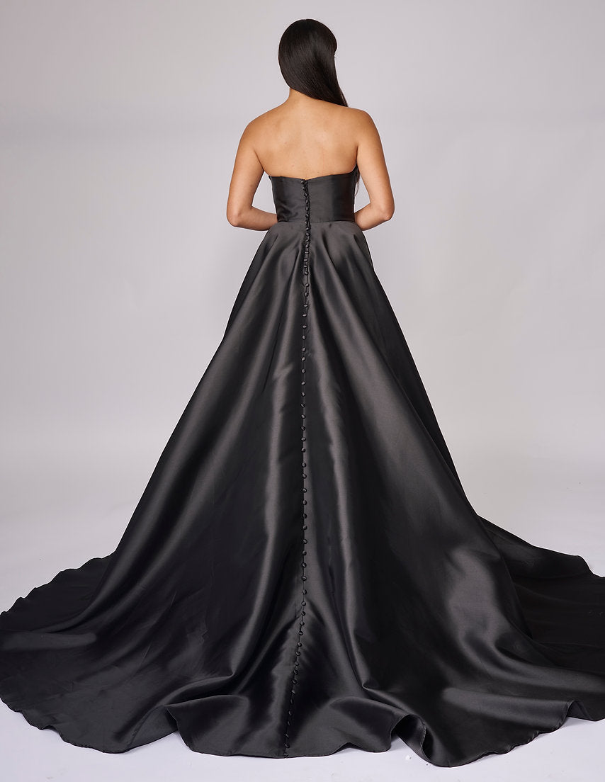 Prom Dresses Long A Line Formal Prom Slit Dress Nina Canacci 6701 Black