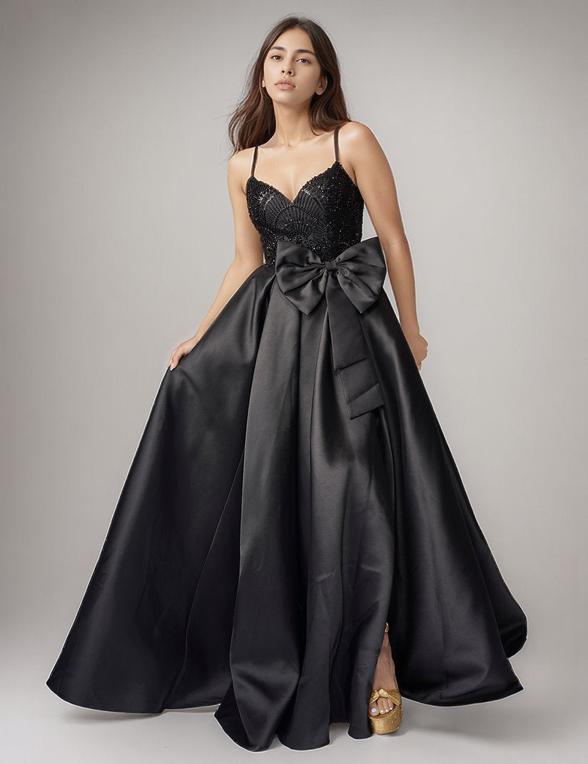 Prom Dresses Ball Gown Long Formal Corset Evening Prom Dress Nina Canacci 3278 Black
