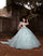 Quinceniera Dresses Long Ball Gown Glitter Lace Quinceanera Dress Baby Blue