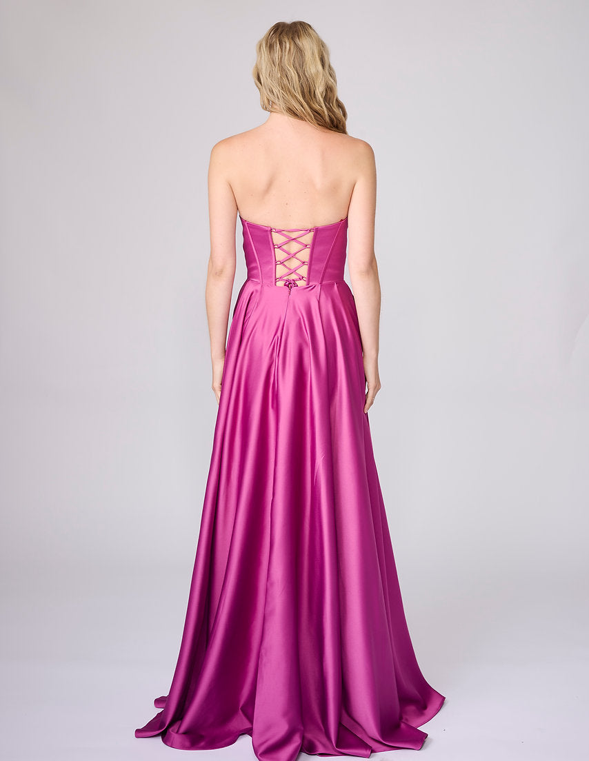 Prom Dresses Long A Line Formal Corset Prom Dress Nina Canacci 6718 Magenta