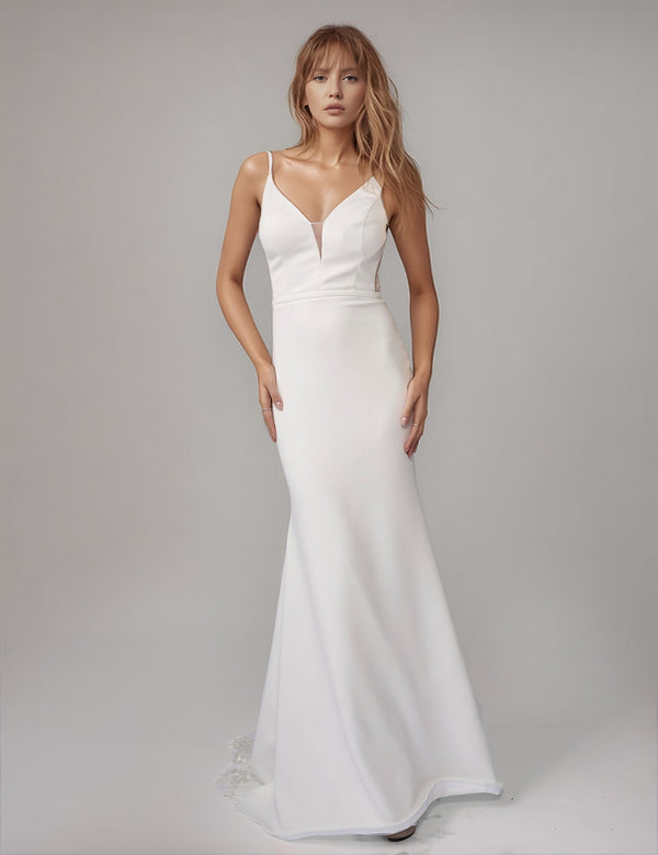 Long Fitted Bridal Wedding Dress Nina Canacci 2462