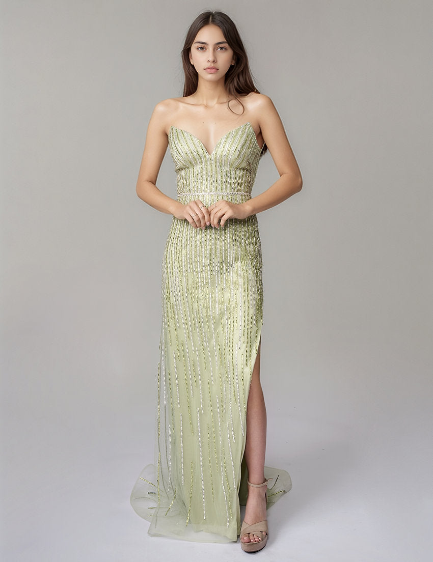 Prom Dresses Long Formal Evening Sequin Prom Dress Nina Canacci 6723 Pistachio