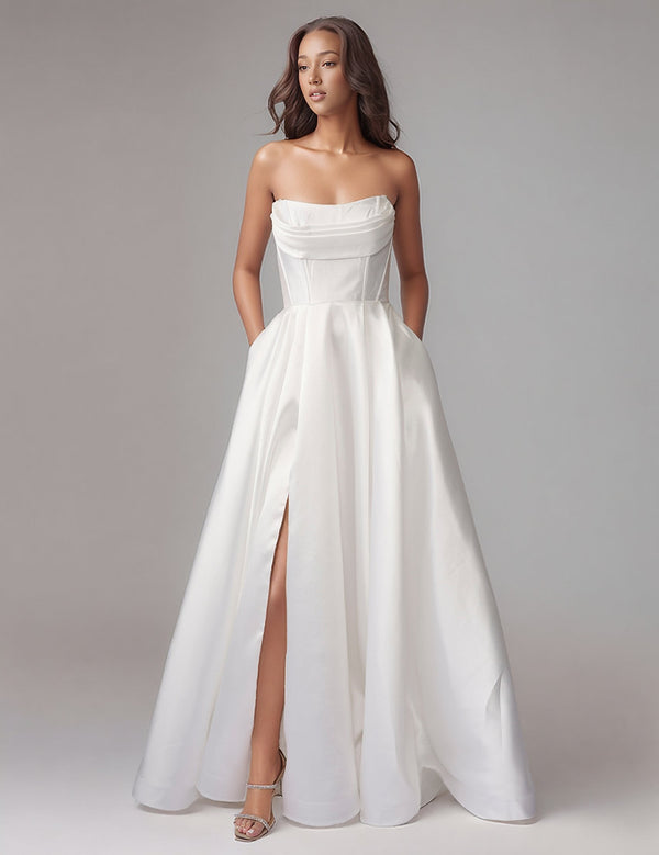 Long A Line Wedding Bridal Gown Nina Canacci 6721