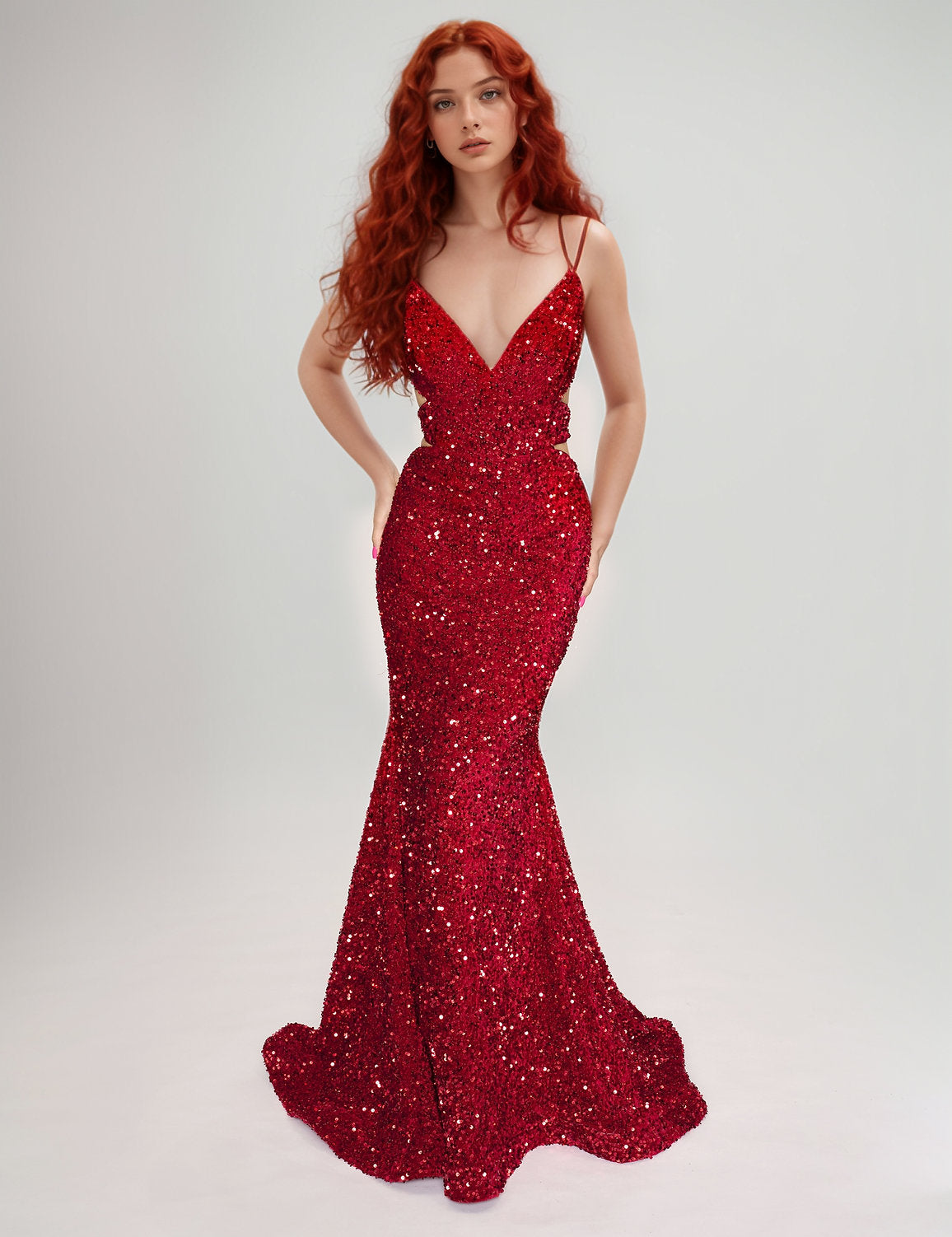 Nina Canacci 1579 Formal Long Prom Sequin Dress