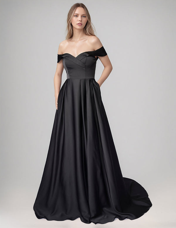 Long A Line Formal Pleated Prom Dress Nina Canacci 6704