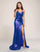 Prom Dresses Fitted Slit Formal Long Prom Dress Royal