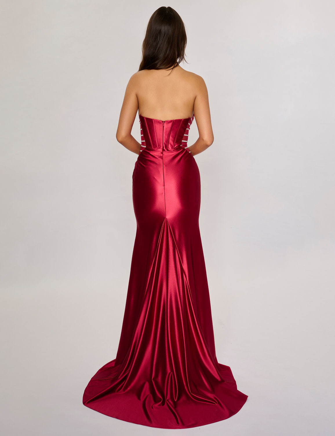Nina Canacci 5307 Fitted Long Slit Formal Evening Prom Dress