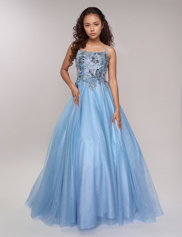 Nina Canacci 6631 Long Prom A Line Formal Glitter Dress