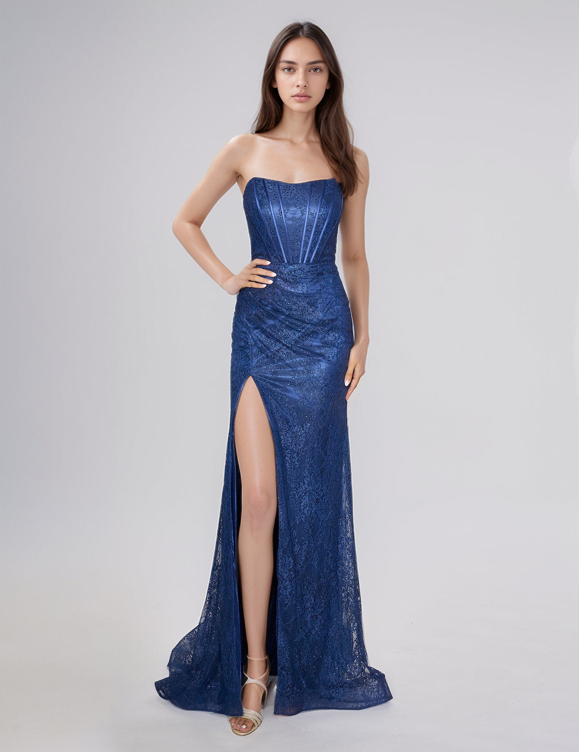 Nina Canacci 6646 Long Evening Formal Prom Slit Dress